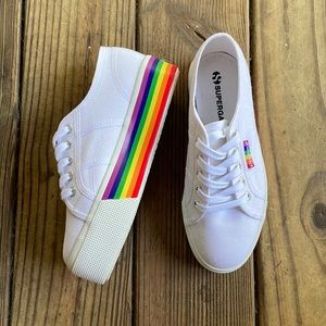 Superga Platform Rainbow Pride Sneakers